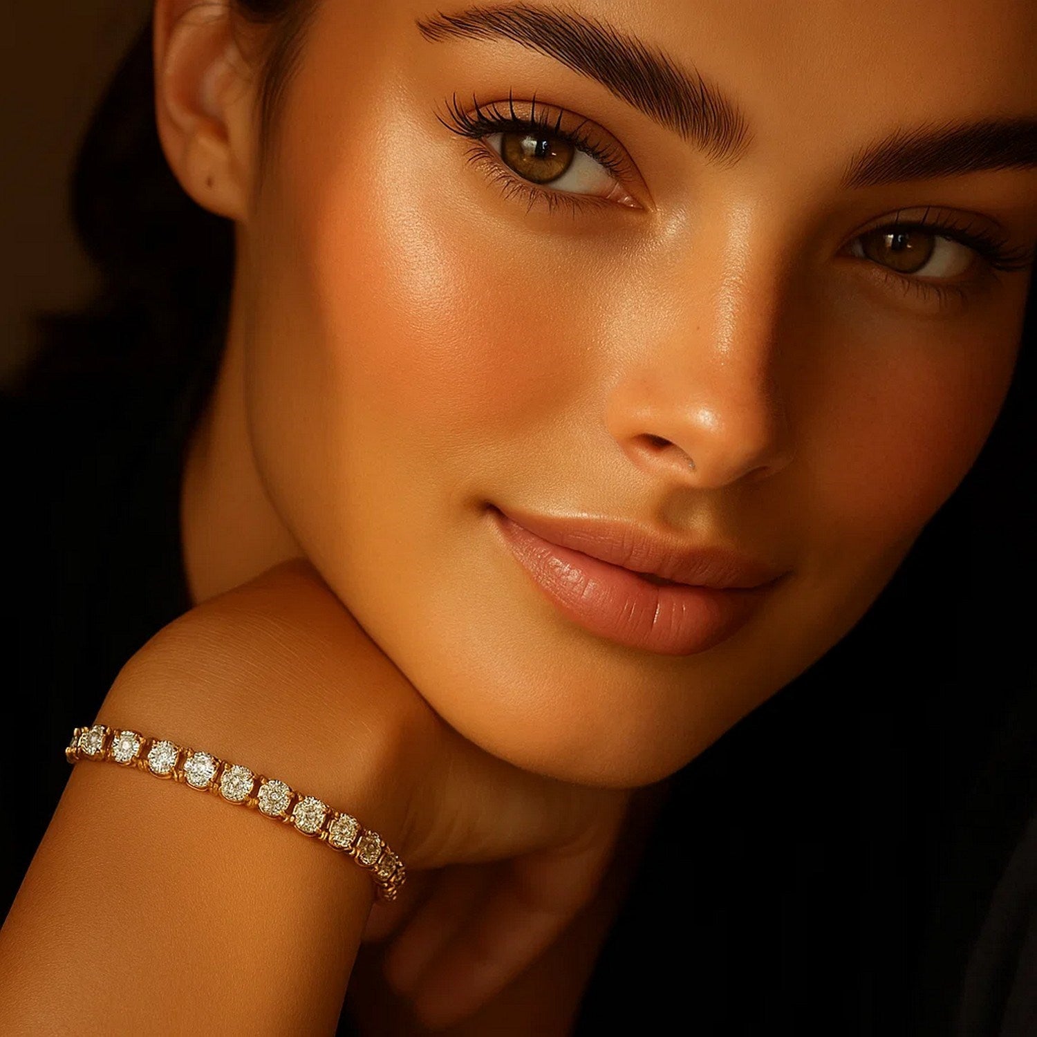 Lab Grown Round Diamond Tennis Bracelet in 14k Yellow Gold(10 cctw F/G VS2/SI1)