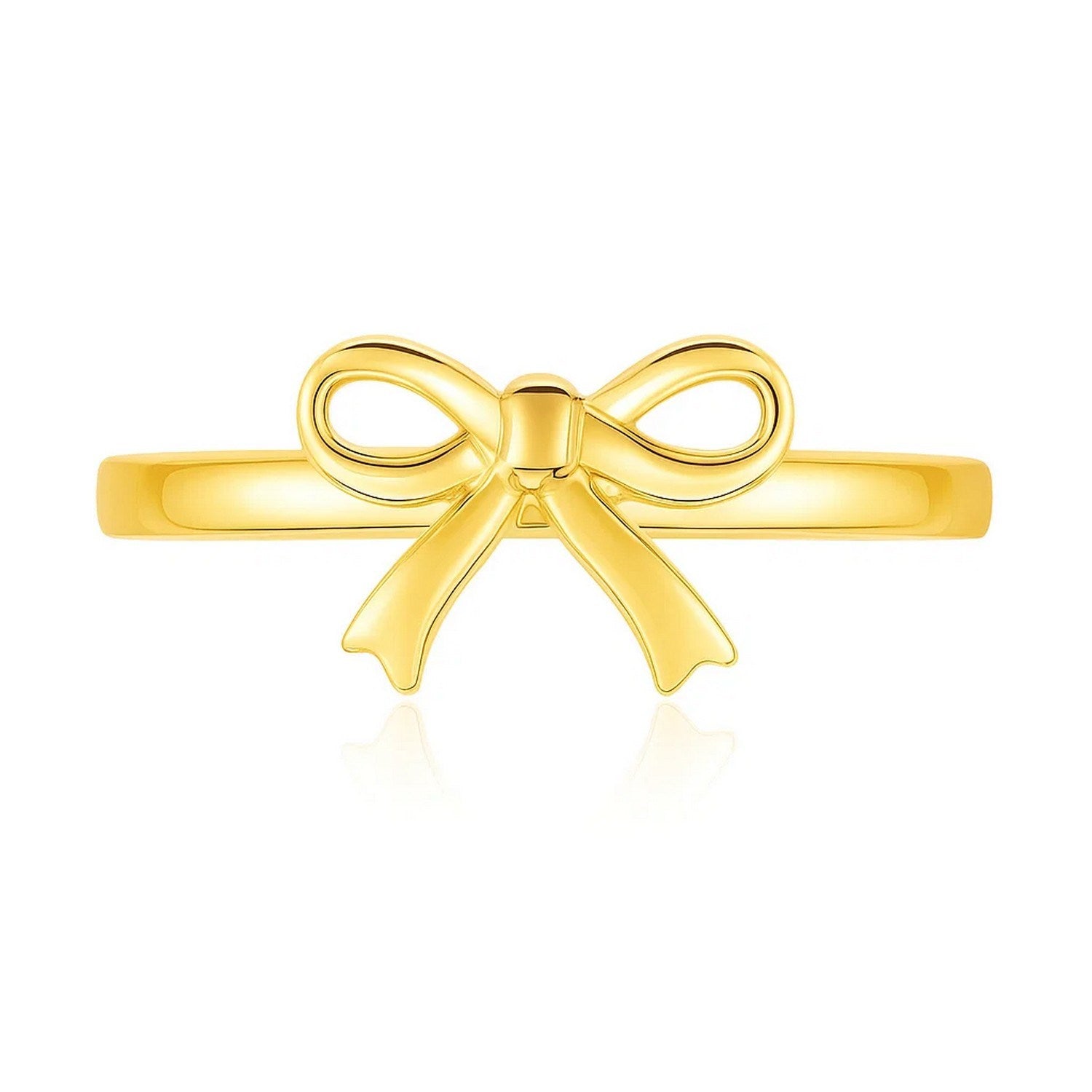 14k Yellow Gold Bow Ring