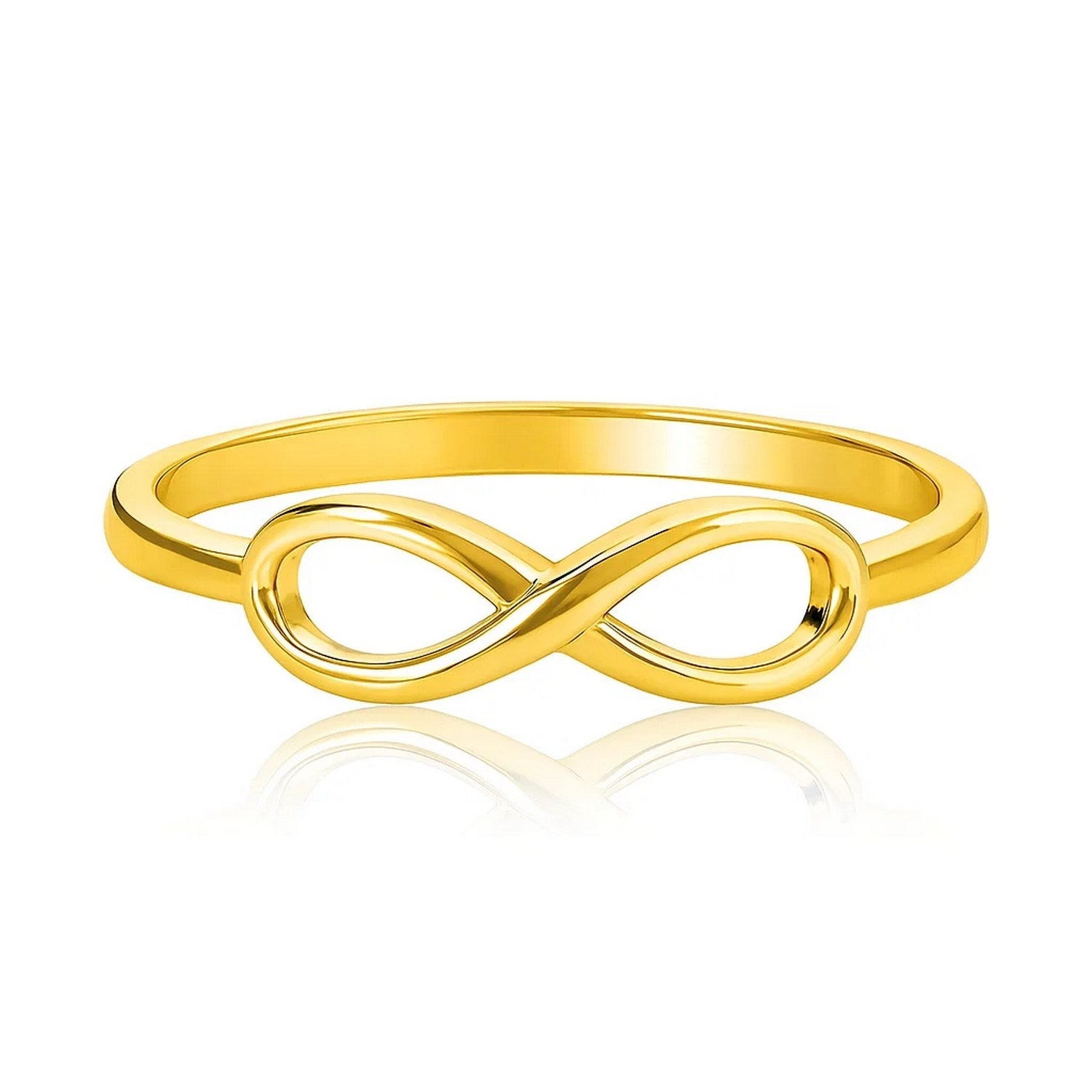 14k Yellow Gold Infinity Ring in High Polish