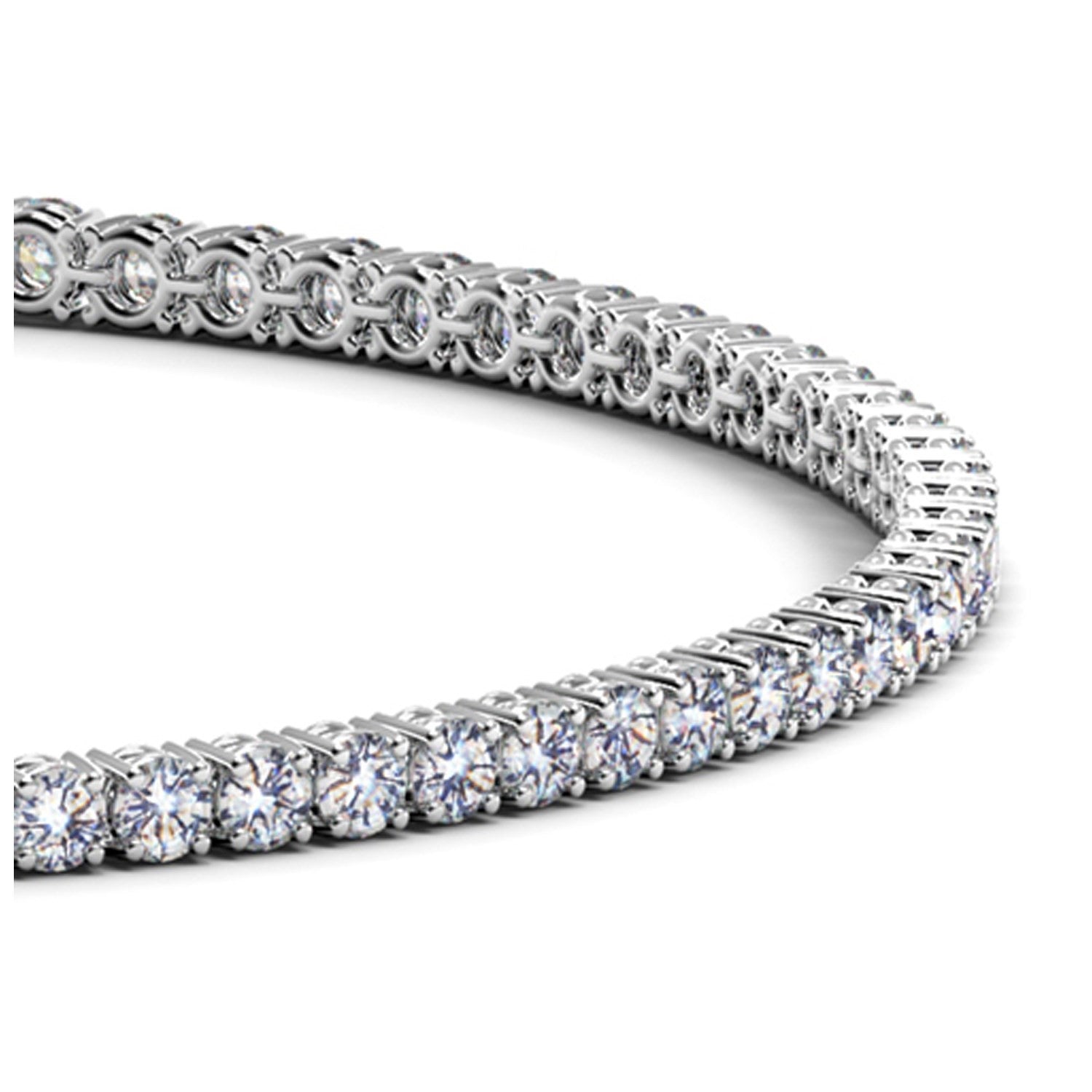 Lab Grown Round Diamond Tennis Bracelet in 14k White Gold (2 cctw F/G VS2/SI1)