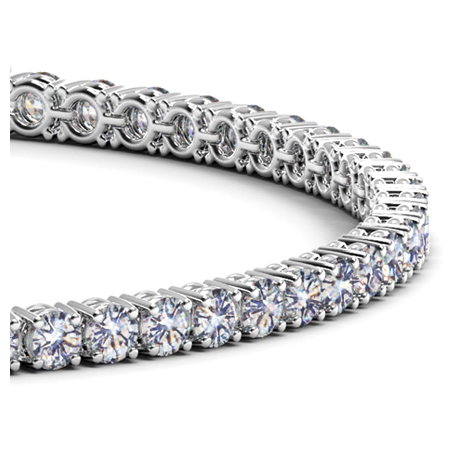 Lab Grown Round Diamond Tennis Bracelet in 14k White Gold (5 cctw F/G VS2/SI1)