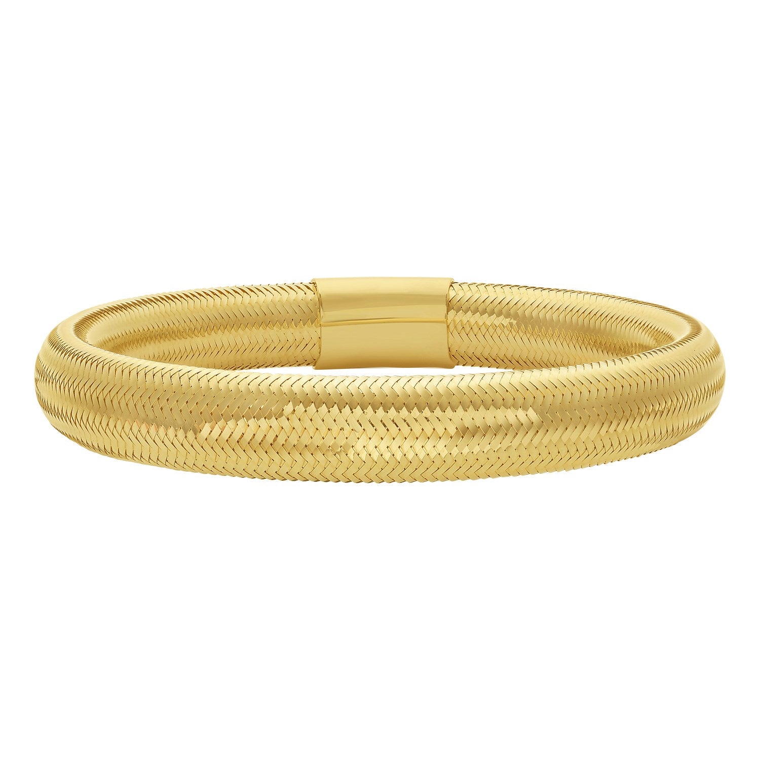 14K Yellow Gold Large Stretch Mesh Bracelet (8.80 mm)