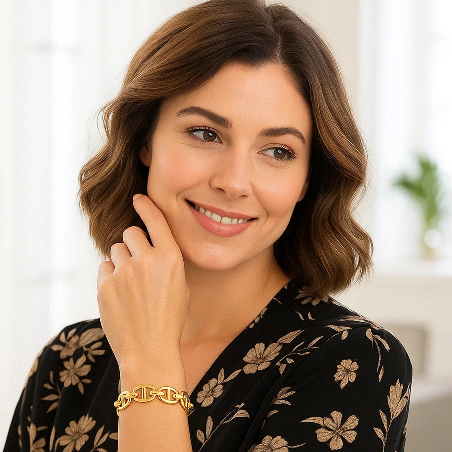 14k Yellow Gold High Polish Mariner Link Bracelet (13.80 mm)