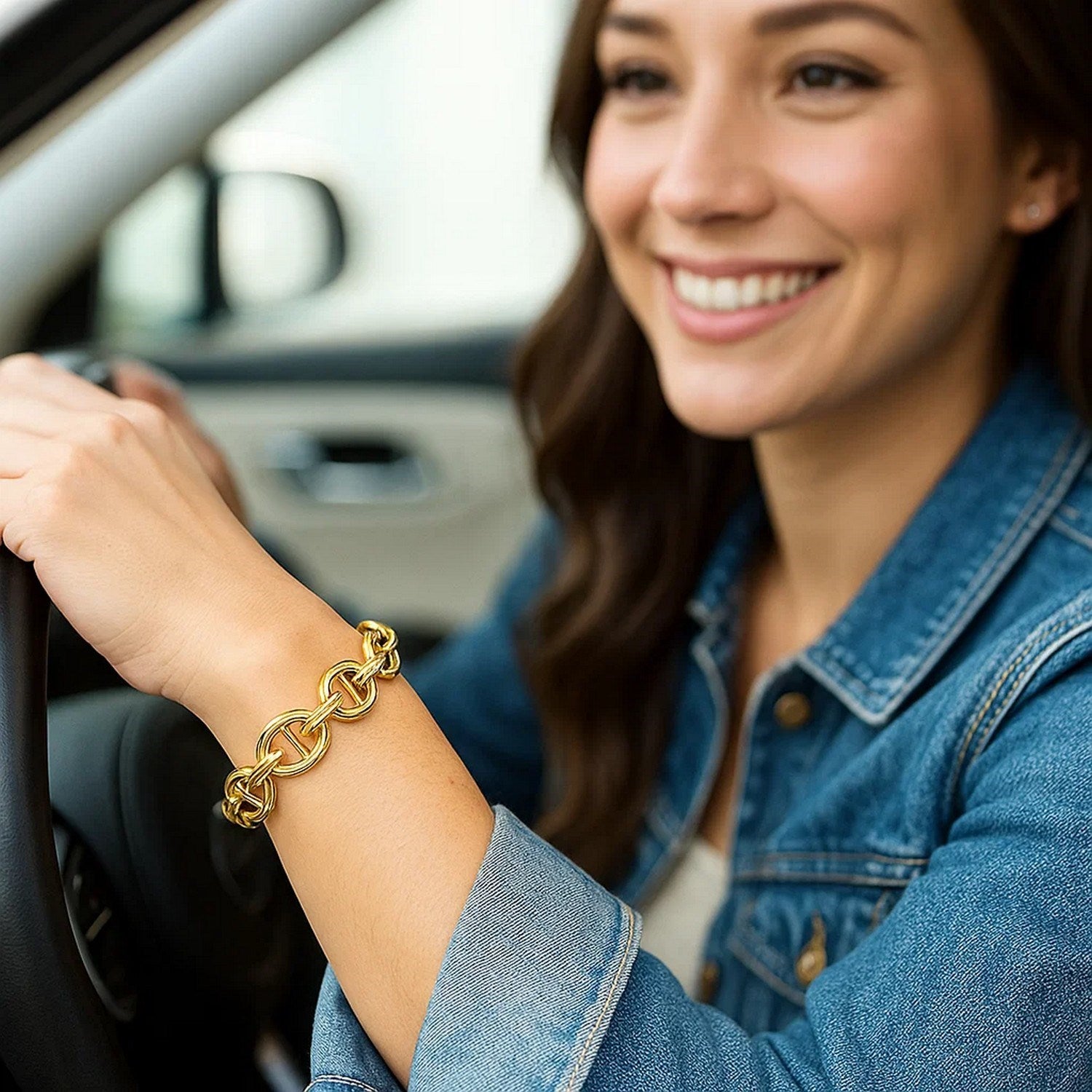 14k Yellow Gold High Polish Mariner Link Bracelet (13.80 mm)