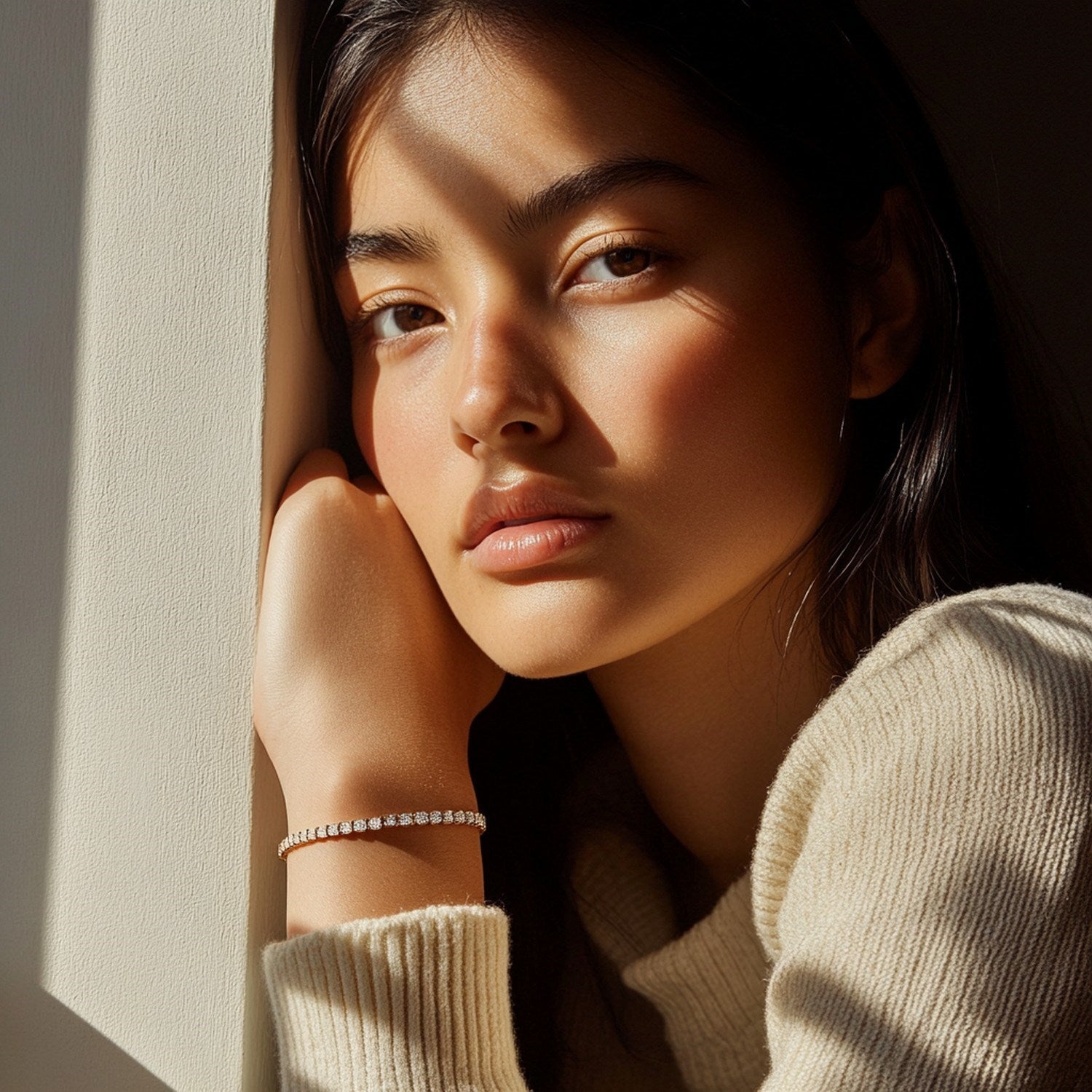 Lab Grown Round Diamond Tennis Bracelet in 14k Yellow Gold (3 cctw F/G VS2/SI1)