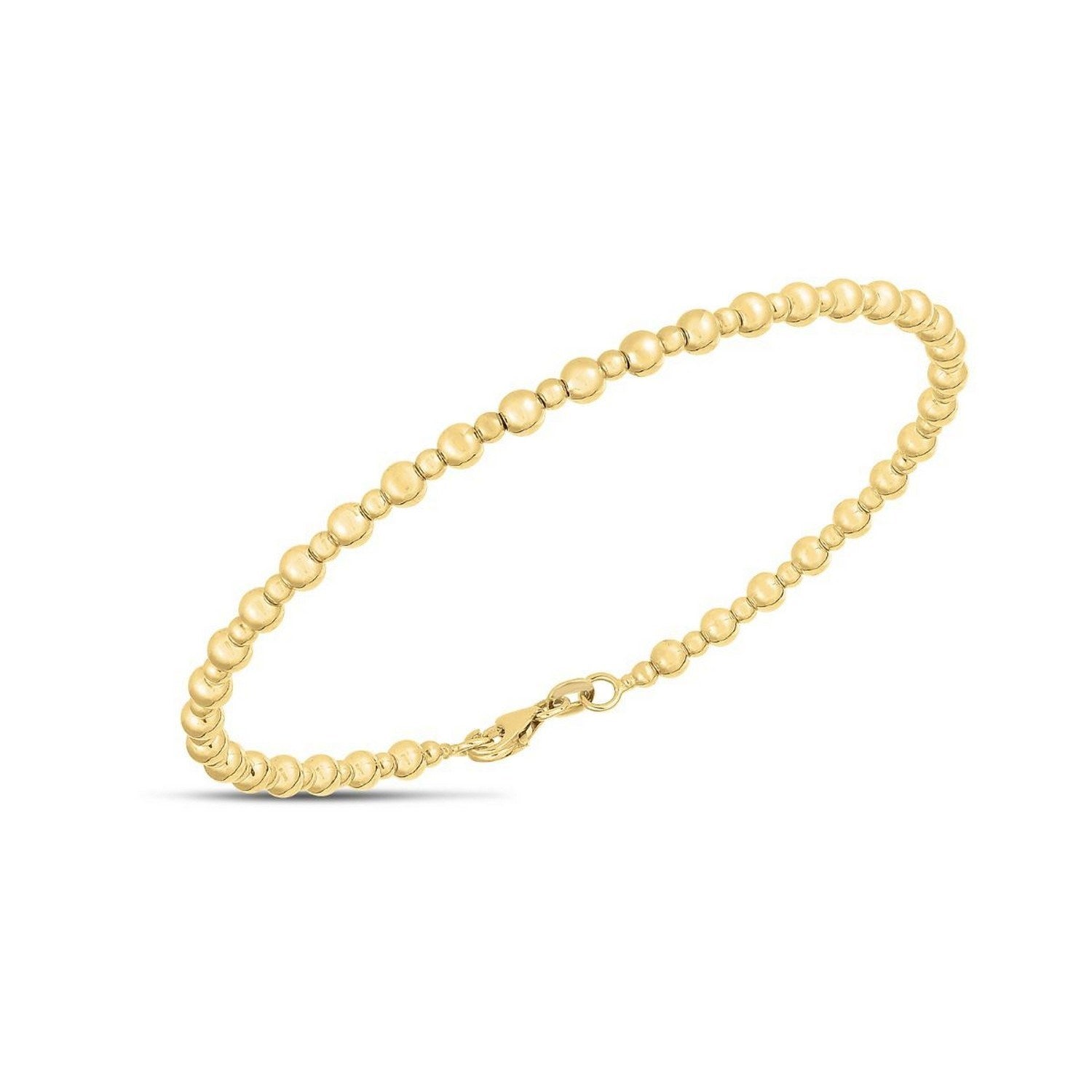 14K Yellow Gold Pallina Bead Bracelet (3.00 mm)