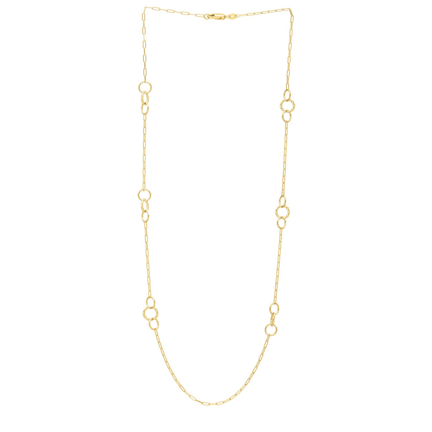 Twistted Link Necklace in 14K Yellow Gold