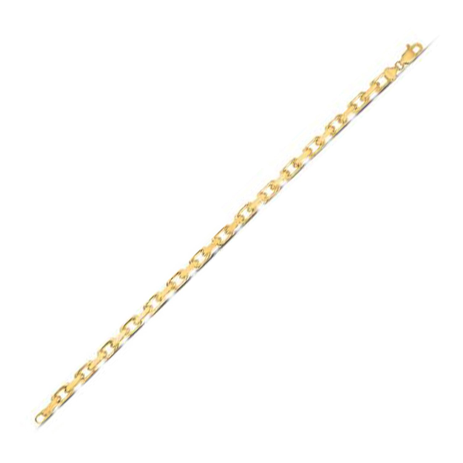 14k Yellow Gold French Cable Chain Bracelet (4.80 mm)