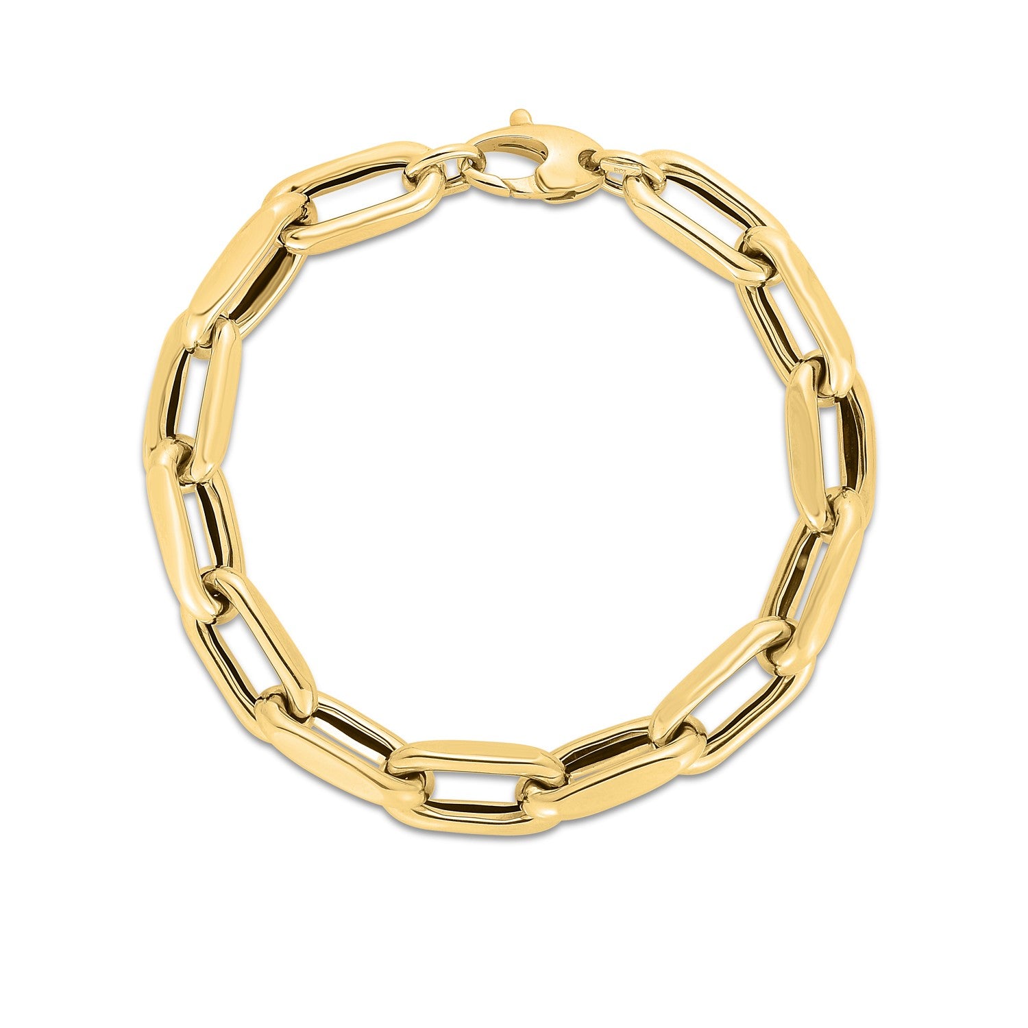 14k Yellow Gold French Cable Link Bracelet (9.00 mm)