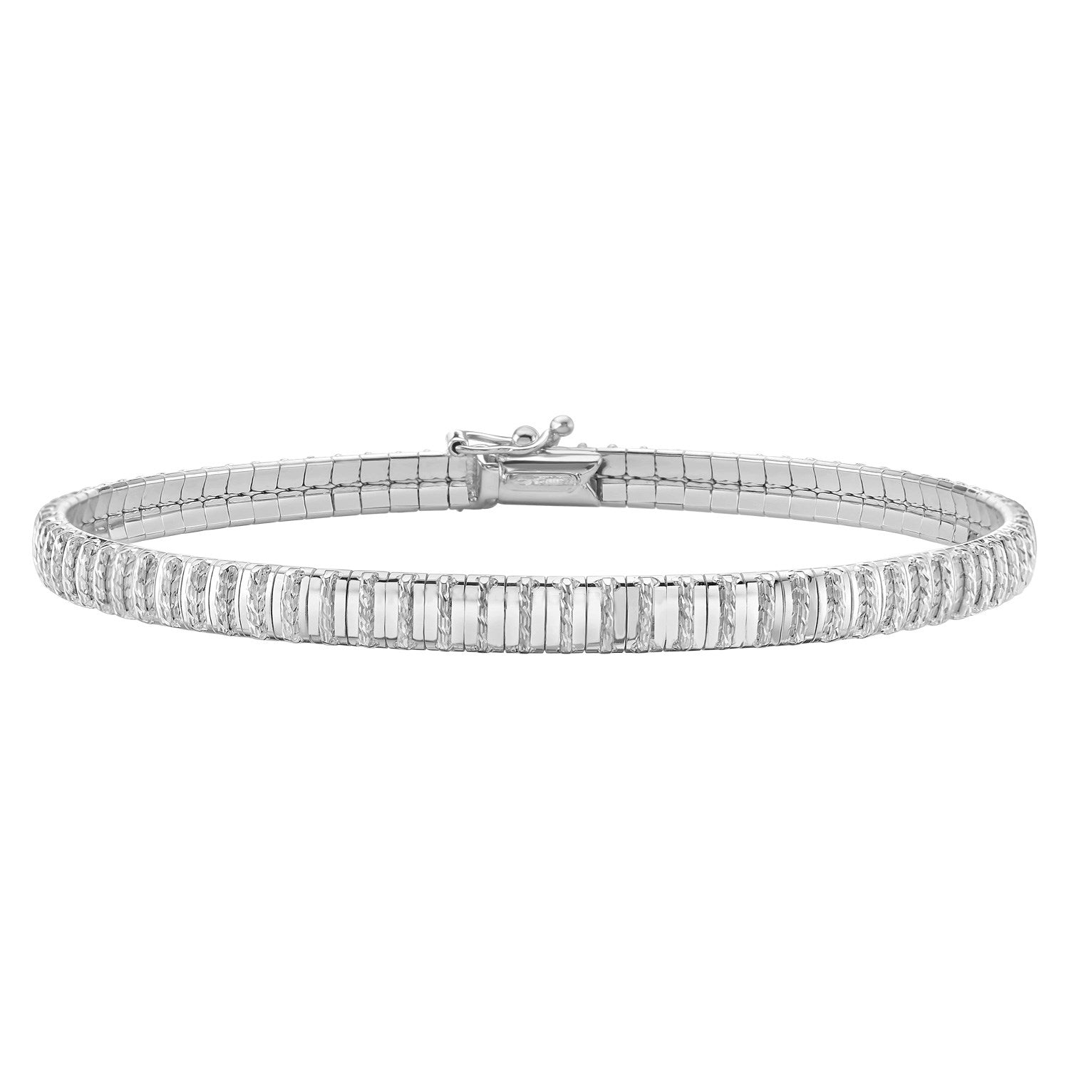 14K White Gold Mini Diamante Bracelet (4.00 mm)