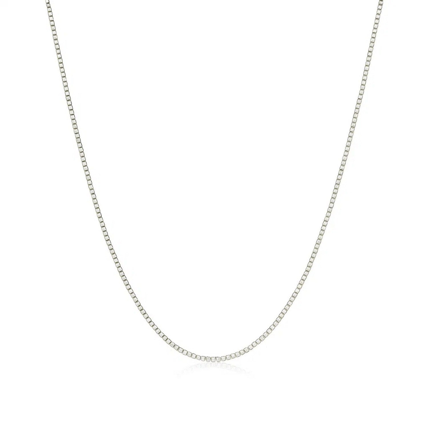 Sterling Silver Rhodium Plated Box Chain (0.70 mm)