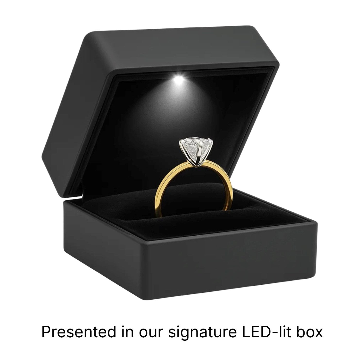 2 Carat Round Lab Grown IGI G/VS1 Diamond Solitaire Ring in 10K Yellow Gold