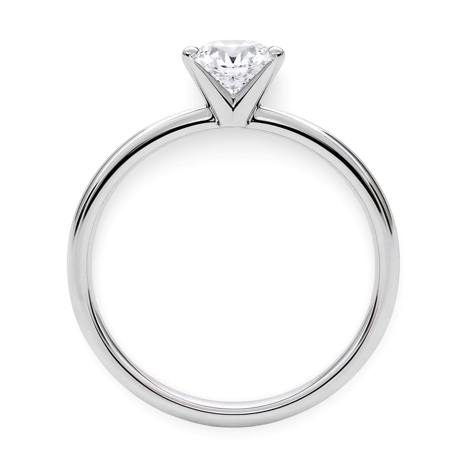 1 Carat Round Lab Grown IGI G/VS1 Diamond Solitaire Ring in Sterling Silver