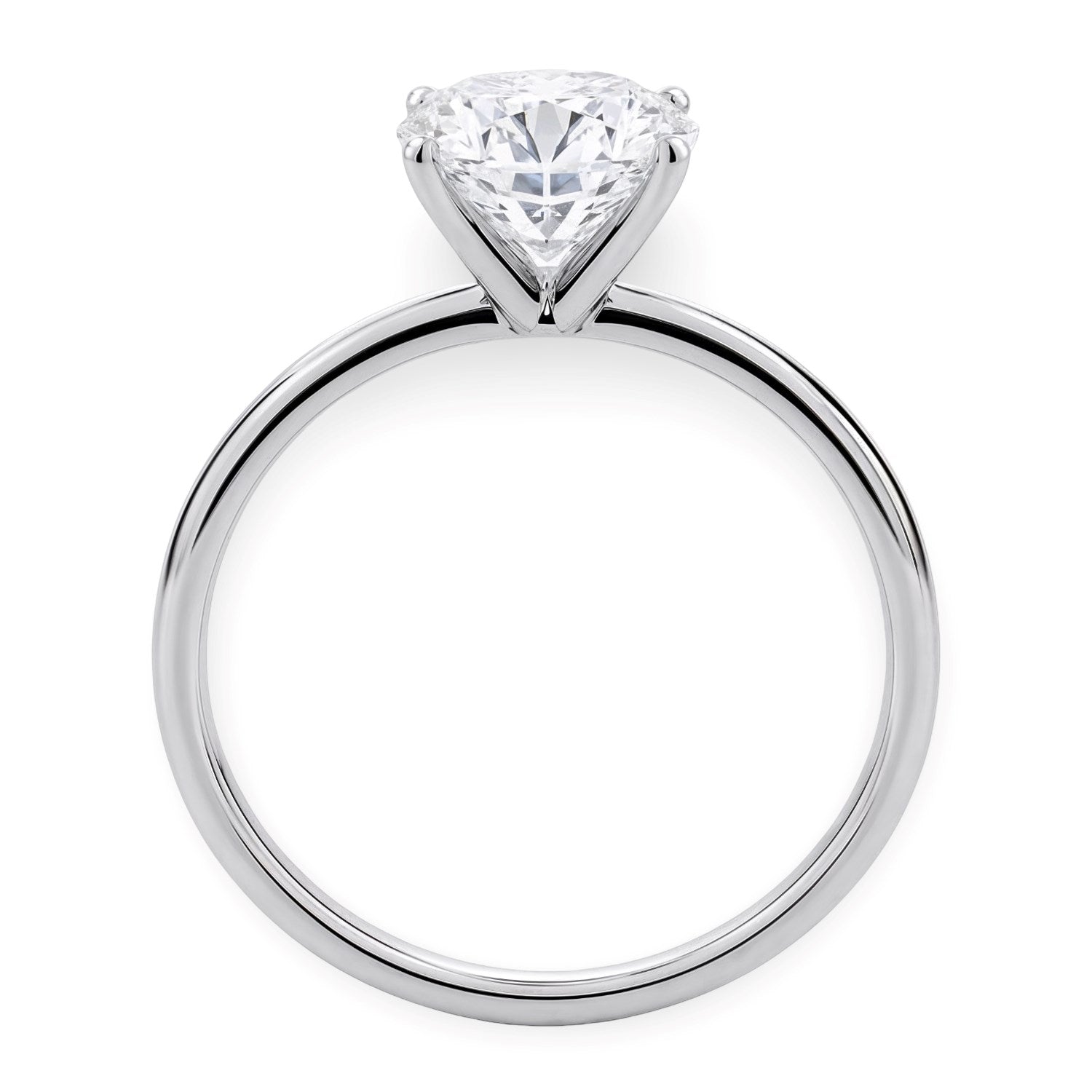 5 Carat Round Lab Grown IGI G/VS1 Diamond Solitaire Ring in 10K White Gold