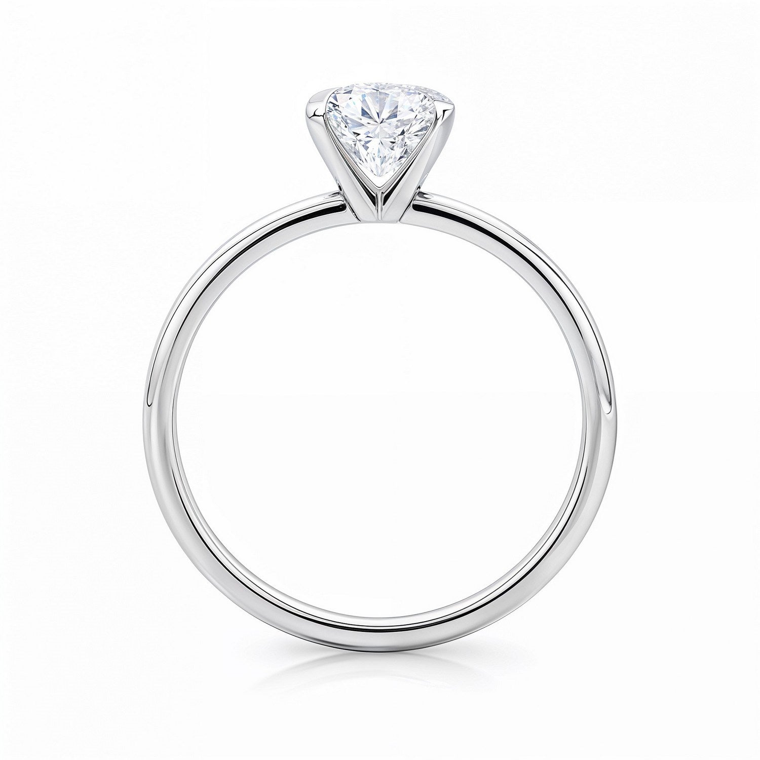 2 Carat Radiant Lab Grown IGI G/VS1 Diamond Solitaire Ring in 14K White Gold
